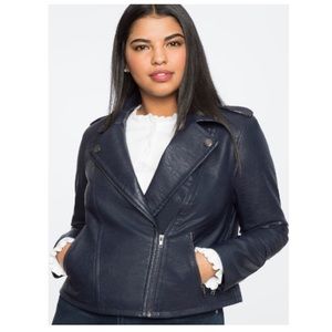 ELOQUII // Faux Leather Moto Jacket 18/20